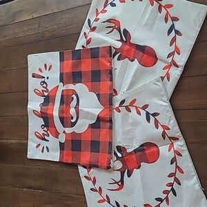 Christmas Buffalo Plaid Santa Reindeer Pillow covers Pack of 3